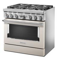 KitchenAid® 36'' Smart Commercial-Style Dual Fuel Range with 6 Burners