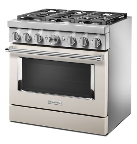 KitchenAid® 36'' Smart Commercial-Style Dual Fuel Range with 6 Burners