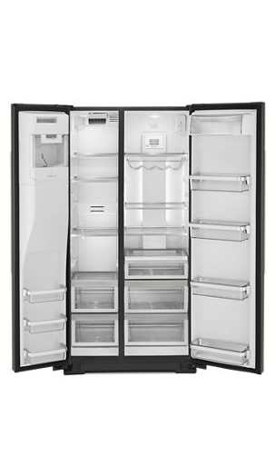 22.6 cu ft. Counter-Depth Side-by-Side Refrigerator with Exterior Ice and Water and PrintShield™ finish