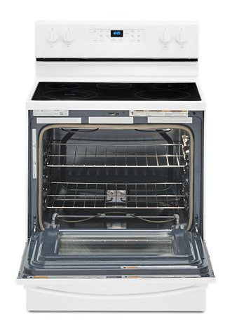 5.3 cu. ft. Whirlpool® electric range with Frozen Bake™ technology.