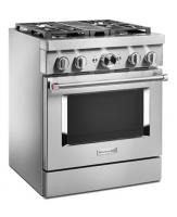 KitchenAid® 30'' Smart Commercial-Style Dual Fuel Range with 4 Burners