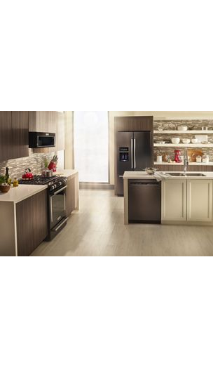 26.8 cu. ft. 36-Inch Width Standard Depth French Door Refrigerator with Exterior Ice and Water and PrintShield™ finish