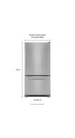 22 cu. ft. 33-Inch Width Full Depth Non Dispense Bottom Mount Refrigerator