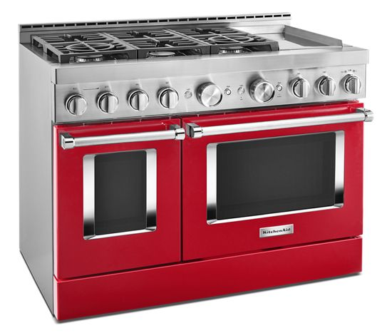  KitchenAid® 48'' Smart Commercial-Style Gas Range with Griddle