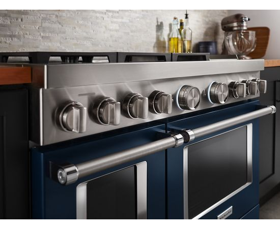 KitchenAid® 48'' Smart Commercial-Style Dual Fuel Range with Griddle