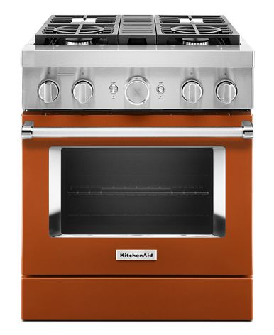 KitchenAid® 30'' Smart Commercial-Style Dual Fuel Range with 4 Burners