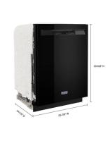 Stainless steel tub dishwasher with Dual Power Filtration