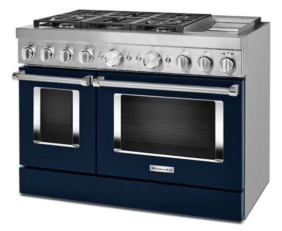 KitchenAid® 48'' Smart Commercial-Style Dual Fuel Range with Griddle
