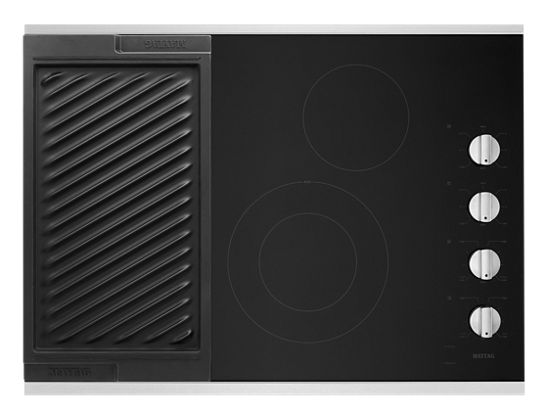 30-Inch Electric Cooktop with Reversible Grill and Griddle