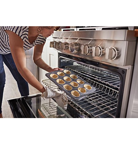 KitchenAid® 36'' Smart Commercial-Style Dual Fuel Range with 6 Burners