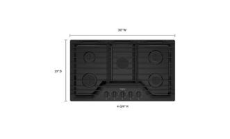 36-inch Gas Cooktop with EZ-2-Lift™ Hinged Cast-Iron Grates