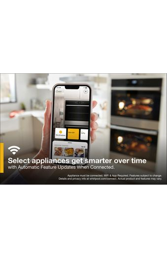 10.0 Total Cu. Ft. Double Wall Oven with Air Fry When Connected.