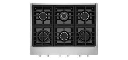 KitchenAid® 36'' 6-Burner Commercial-Style Gas Rangetop