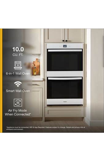 10.0 Total Cu. Ft. Double Wall Oven with Air Fry When Connected