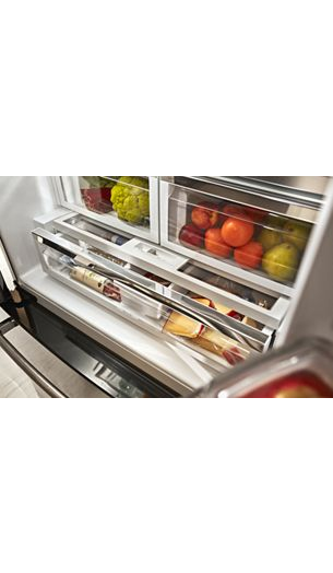 26.8 cu. ft. 36-Inch Width Standard Depth French Door Refrigerator with Exterior Ice and Water and PrintShield™ finish