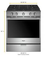 5.8 cu. ft. Smart Slide-in Gas Range with EZ-2-Lift™ Hinged Cast-Iron Grates
