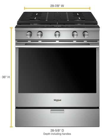 5.8 cu. ft. Smart Slide-in Gas Range with EZ-2-Lift™ Hinged Cast-Iron Grates