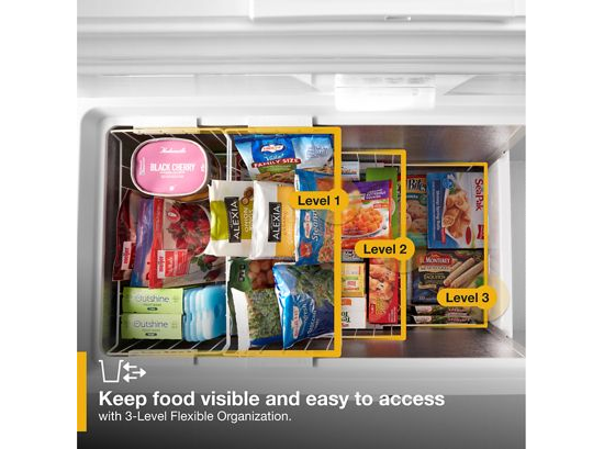 16 Cu. Ft. Convertible Chest Freezer with 3 Storage Levels