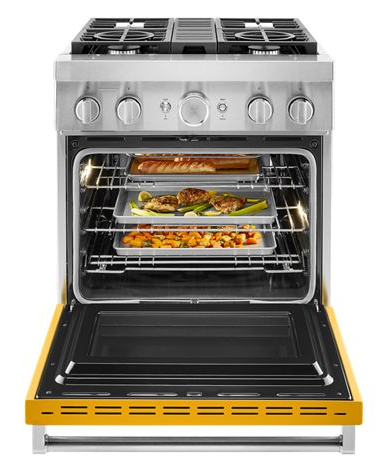 KitchenAid® 30'' Smart Commercial-Style Dual Fuel Range with 4 Burners