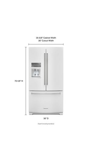 26.8 cu. ft. 36-Inch Width Standard Depth French Door Refrigerator with Exterior Ice and Water and PrintShield™ finish