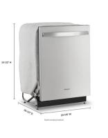 Eco Series Quiet Dishwasher with a washing 3rd Rack & Water Repellent Silverware Basket