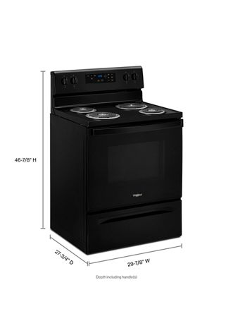 4.8 cu. ft. Electric Range with Keep Warm setting.