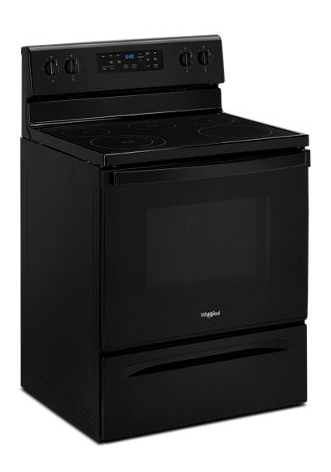 5.3 cu. ft. Whirlpool® electric range with Frozen Bake™ technology.