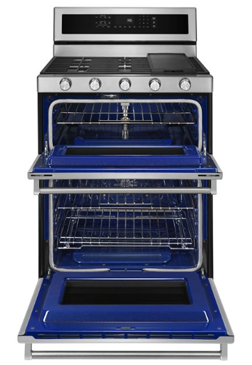 30-Inch 5 Burner Gas Double Oven Convection Range