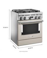 KitchenAid® 30'' Smart Commercial-Style Dual Fuel Range with 4 Burners
