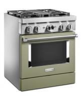 KitchenAid® 30'' Smart Commercial-Style Dual Fuel Range with 4 Burners