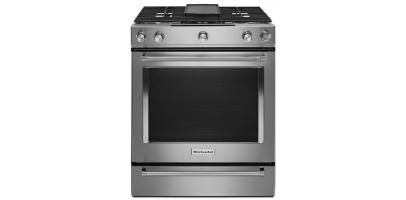 30-Inch 5-Burner Dual Fuel Convection Slide-In Range with Baking Drawer