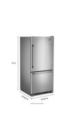 30-Inch Wide Bottom Mount Refrigerator - 19 Cu. Ft.