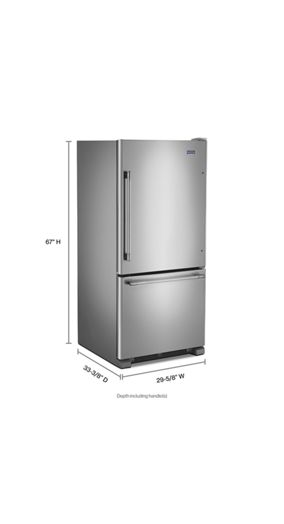 30-Inch Wide Bottom Mount Refrigerator - 19 Cu. Ft.