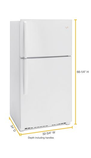 33-inch Wide Top Freezer Refrigerator - 21 cu. ft.