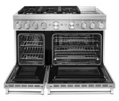 KitchenAid® 48'' Smart Commercial-Style Dual Fuel Range with Griddle