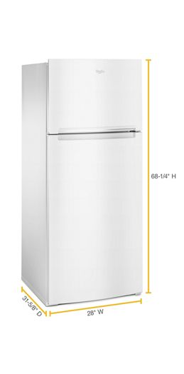 28-inch Wide Refrigerator Compatible With The EZ Connect Icemaker Kit – 18 Cu. Ft.