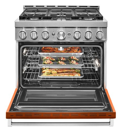 KitchenAid® 36'' Smart Commercial-Style Gas Range with 6 Burners