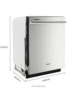 Fingerprint Resistant Quiet Dishwasher with 3rd Rack & Large Capacity
