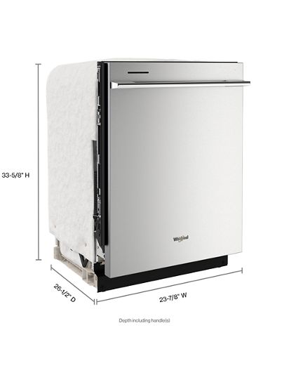 Fingerprint Resistant Quiet Dishwasher with 3rd Rack & Large Capacity