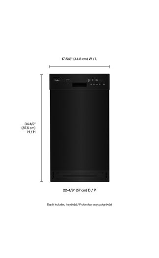 Small-Space Compact Dishwasher with Stainless Steel Tub