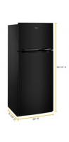 28-inch Wide Refrigerator Compatible With The EZ Connect Icemaker Kit – 18 Cu. Ft.