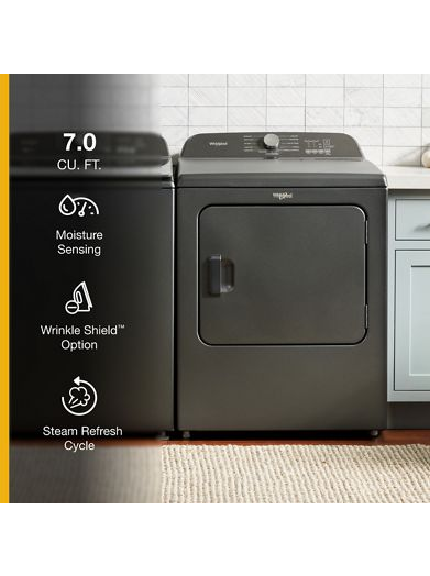 7.0 Cu. Ft. Whirlpool® Top Load Gas Dryer with Moisture Sensor
