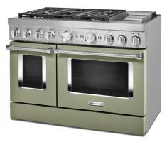 KitchenAid® 48'' Smart Commercial-Style Dual Fuel Range with Griddle