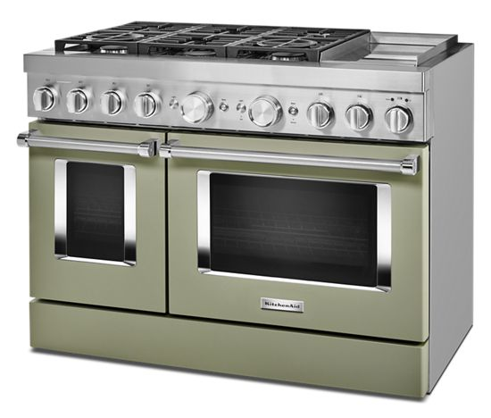 KitchenAid® 48'' Smart Commercial-Style Dual Fuel Range with Griddle