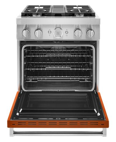 KitchenAid® 30'' Smart Commercial-Style Dual Fuel Range with 4 Burners