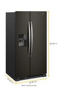 36-inch Wide Side-by-Side Refrigerator - 25 cu. ft
