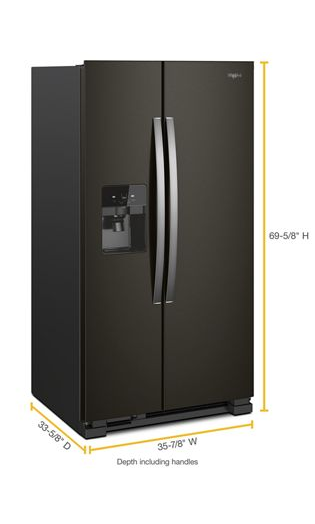 36-inch Wide Side-by-Side Refrigerator - 25 cu. ft