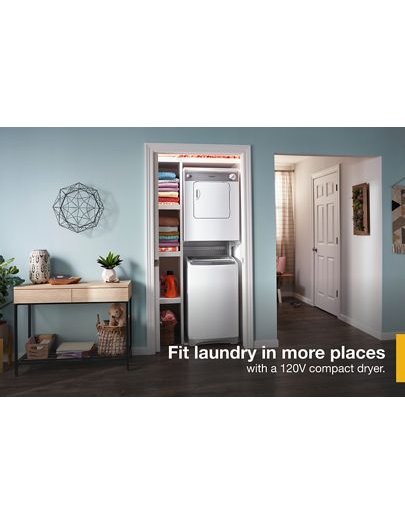 3.4 cu. ft. Compact Front Load Dryer with Flexible Installation