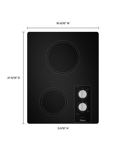 15-inch Electric Cooktop with Easy Wipe Ceramic Glass