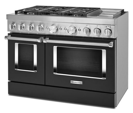 KitchenAid® 48'' Smart Commercial-Style Dual Fuel Range with Griddle